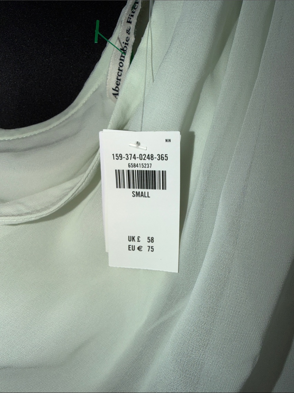 Abercrombie & Fitch One-Shoulder light green  Draped Cocktail Dress - Picture 3 of 3